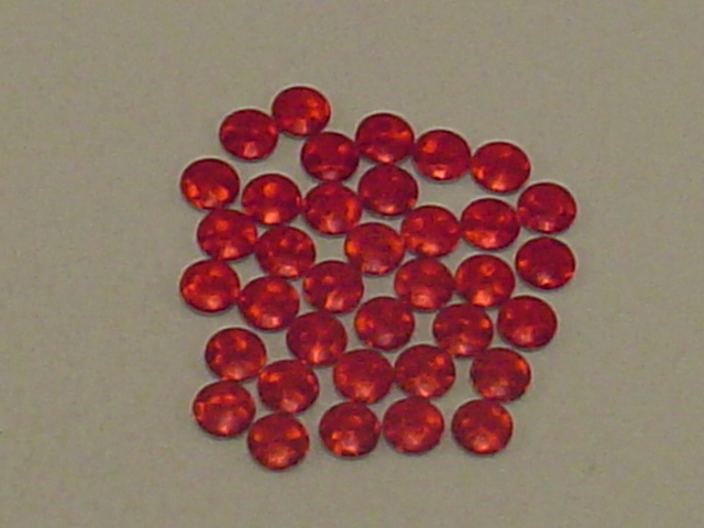 1 Gross 3mm HOLO RED ROUND NAILHEAD HOTFIX